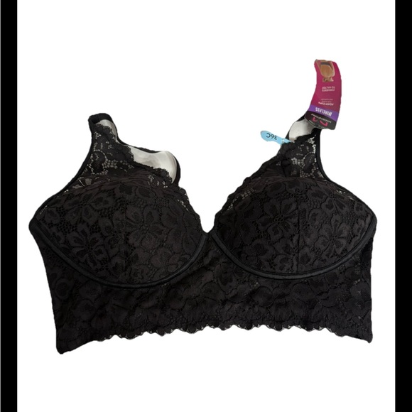 Maidenform Women's  Bra DM1188 Pure Comfort Lace Bralette - 36C- Black - - Picture 1 of 7